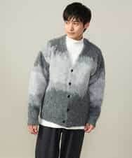 KHCLV25079 a.v.v MEN(アー・ヴェ・ヴェ) 【ユニセックス】ボカシ柄起毛シャギーニット（厚手であったかい） グレー