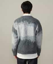 KHCLV25079 a.v.v MEN(アー・ヴェ・ヴェ) 【ユニセックス】ボカシ柄起毛シャギーニット（厚手であったかい） グレー