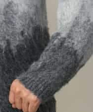 KHCLV25079 a.v.v MEN(アー・ヴェ・ヴェ) 【ユニセックス】ボカシ柄起毛シャギーニット（厚手であったかい） グレー