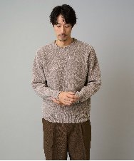 KHFAD01059 a.v.v MEN(アー・ヴェ・ヴェ) 【手洗い】モールクルーネックニット ダークグレー