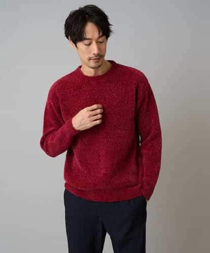 KHFAD01059 a.v.v MEN 【手洗い】モールクルーネックニット
