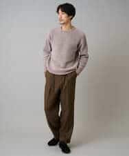 KHFAD01059 a.v.v MEN(アー・ヴェ・ヴェ) 【手洗い】モールクルーネックニット ダークグレー