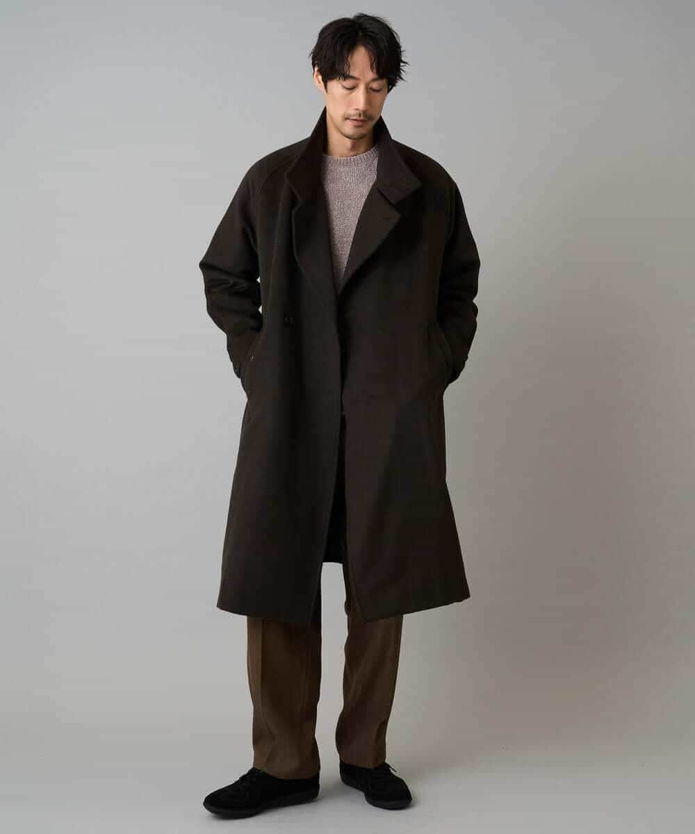 KHFAD01059 a.v.v MEN(アー・ヴェ・ヴェ) 【手洗い】モールクルーネックニット ダークグレー