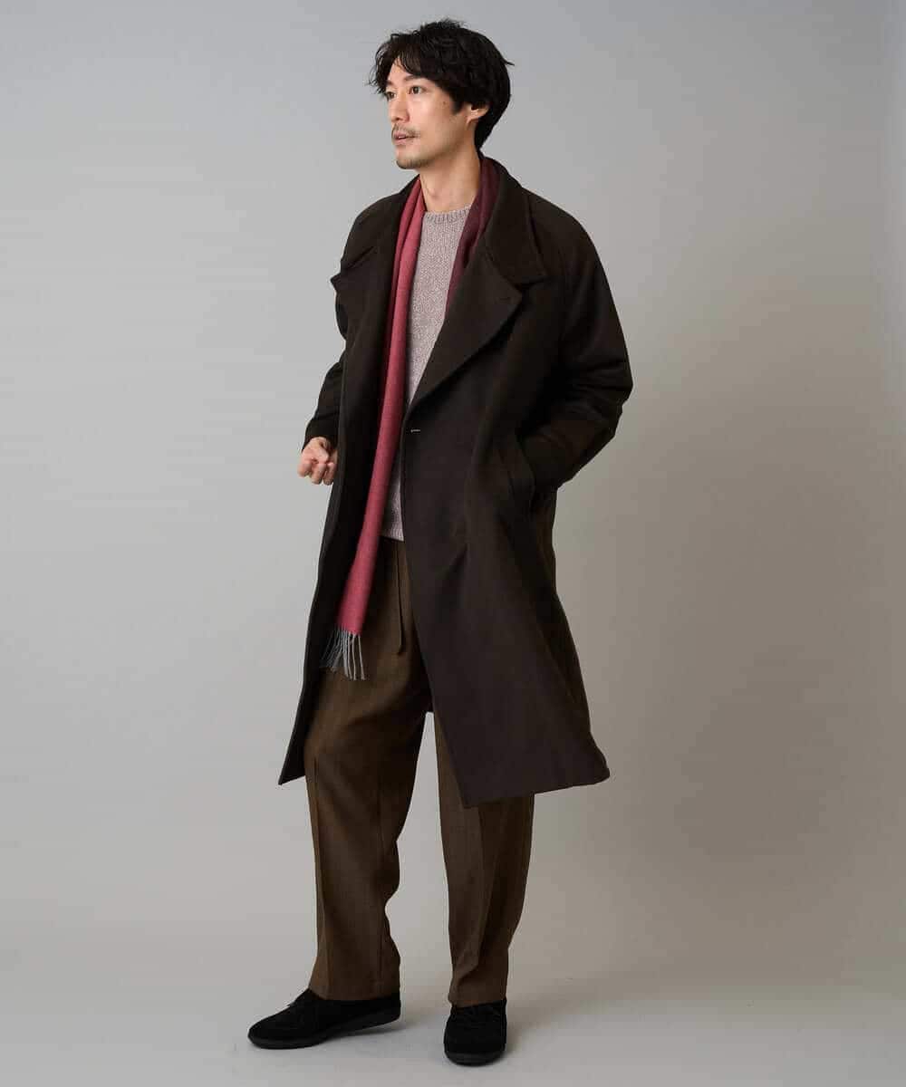 KHFAD01059 a.v.v MEN(アー・ヴェ・ヴェ) 【手洗い】モールクルーネックニット ダークグレー