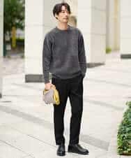 KHFAD01059 a.v.v MEN(アー・ヴェ・ヴェ) 【手洗い】モールクルーネックニット ダークグレー