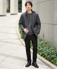 KHFAD01059 a.v.v MEN(アー・ヴェ・ヴェ) 【手洗い】モールクルーネックニット ダークグレー