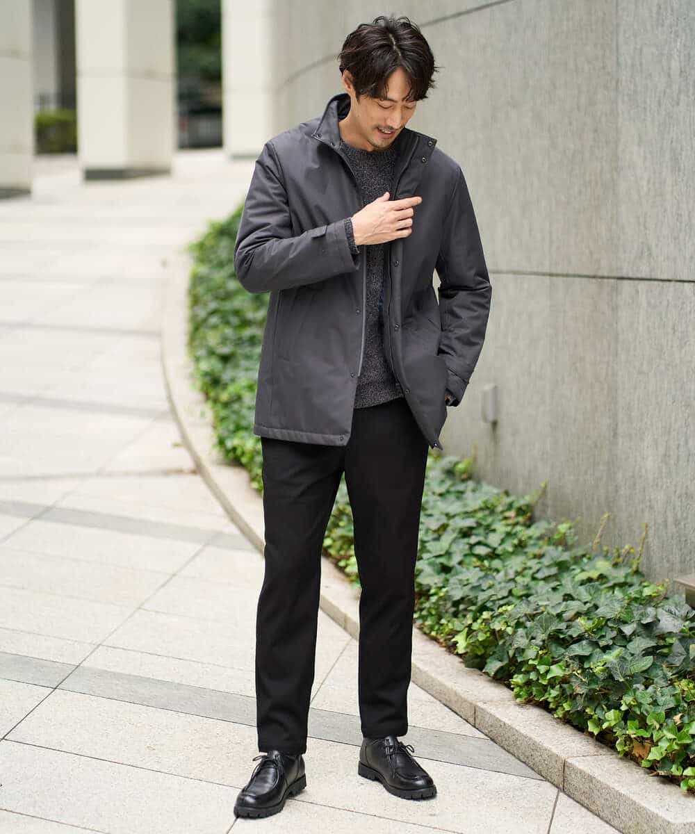 KHFAD01059 a.v.v MEN(アー・ヴェ・ヴェ) 【手洗い】モールクルーネックニット ダークグレー