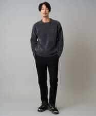 KHFAD01059 a.v.v MEN(アー・ヴェ・ヴェ) 【手洗い】モールクルーネックニット ダークグレー