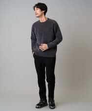 KHFAD01059 a.v.v MEN(アー・ヴェ・ヴェ) 【手洗い】モールクルーネックニット ダークグレー