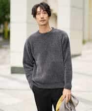 KHFAD01059 a.v.v MEN(アー・ヴェ・ヴェ) 【手洗い】モールクルーネックニット ダークグレー