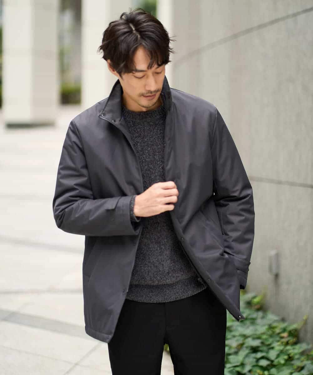 KHFAD01059 a.v.v MEN(アー・ヴェ・ヴェ) 【手洗い】モールクルーネックニット ダークグレー