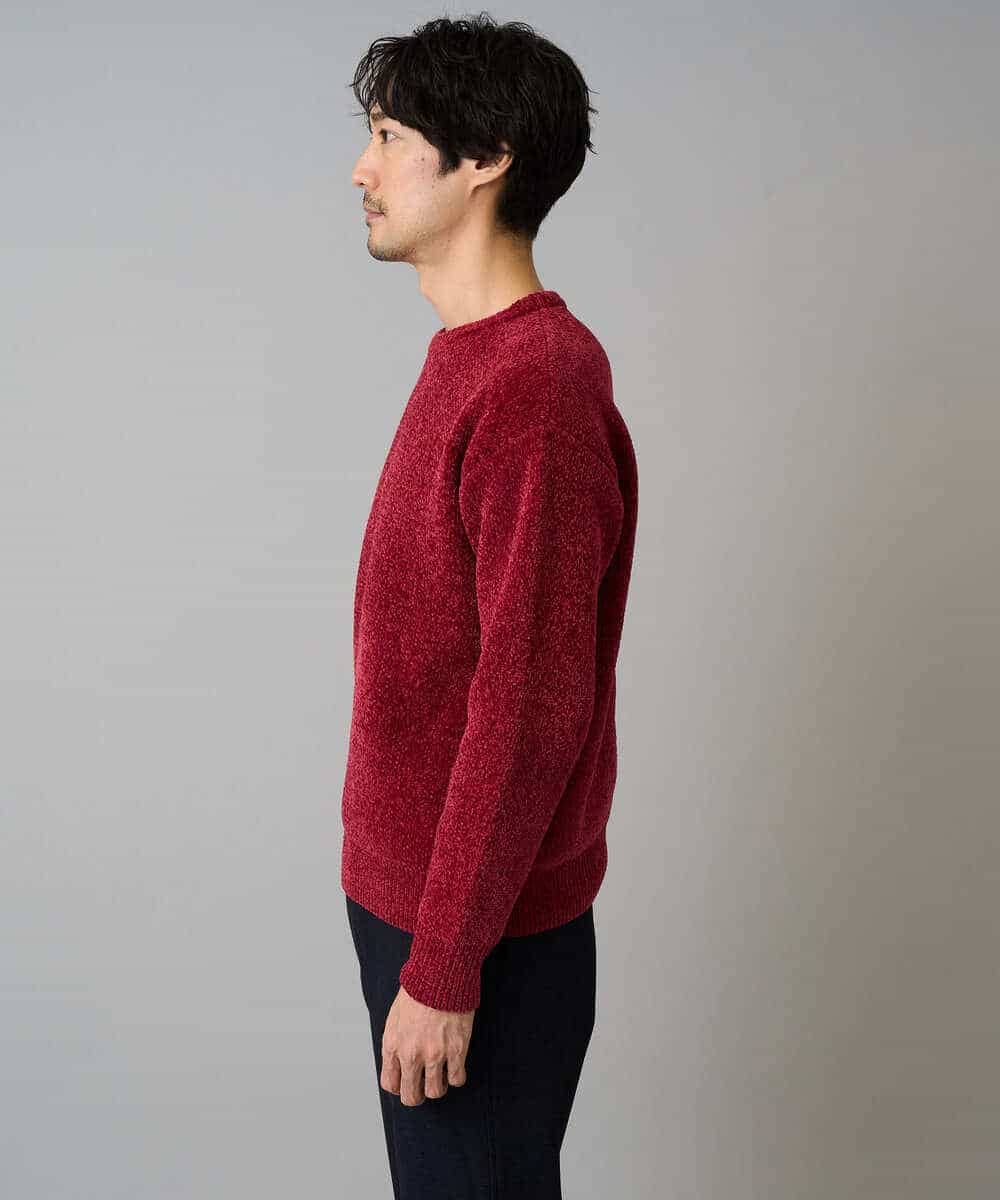 KHFAD01059 a.v.v MEN(アー・ヴェ・ヴェ) 【手洗い】モールクルーネックニット ダークグレー