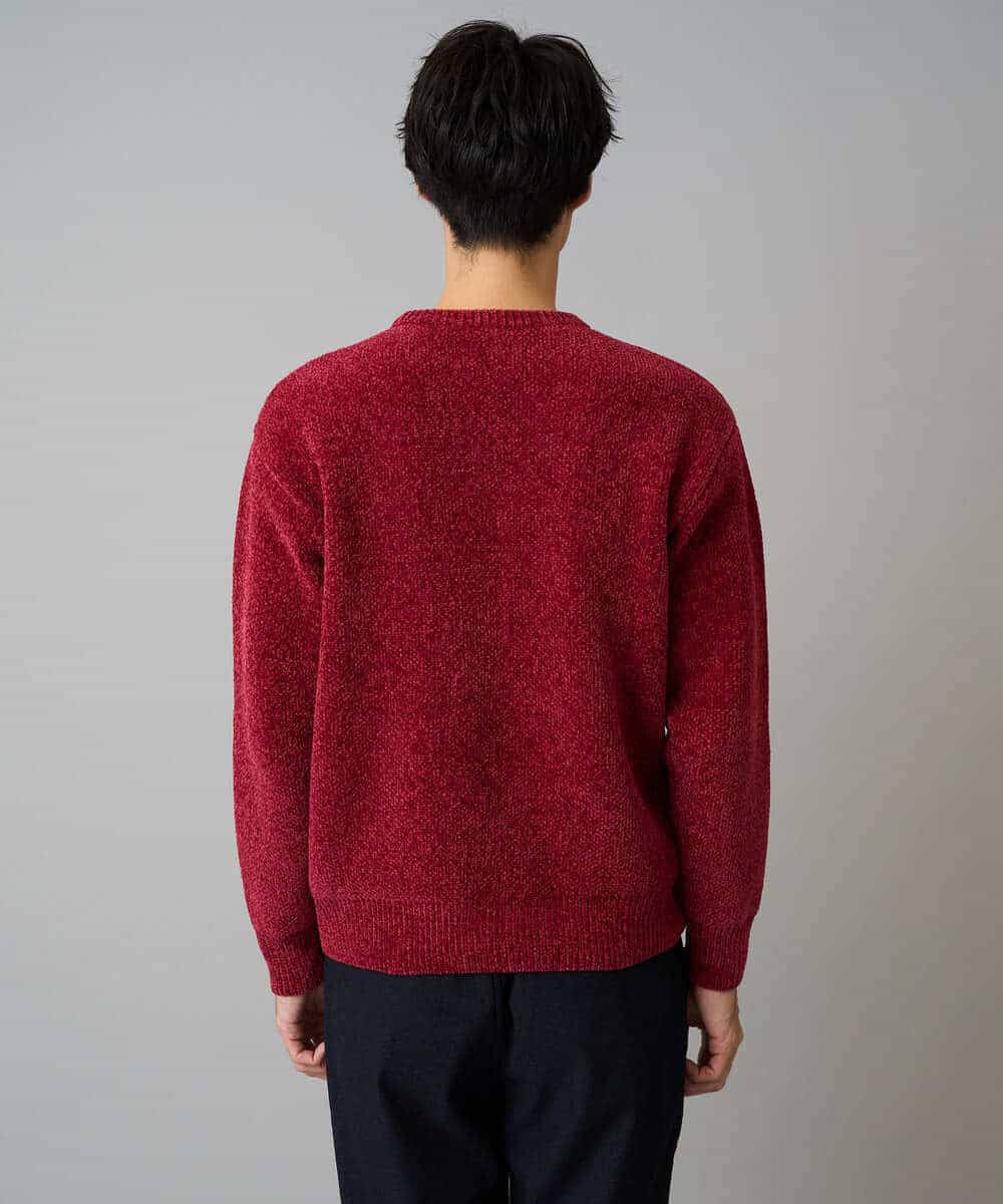 KHFAD01059 a.v.v MEN(アー・ヴェ・ヴェ) 【手洗い】モールクルーネックニット ダークグレー