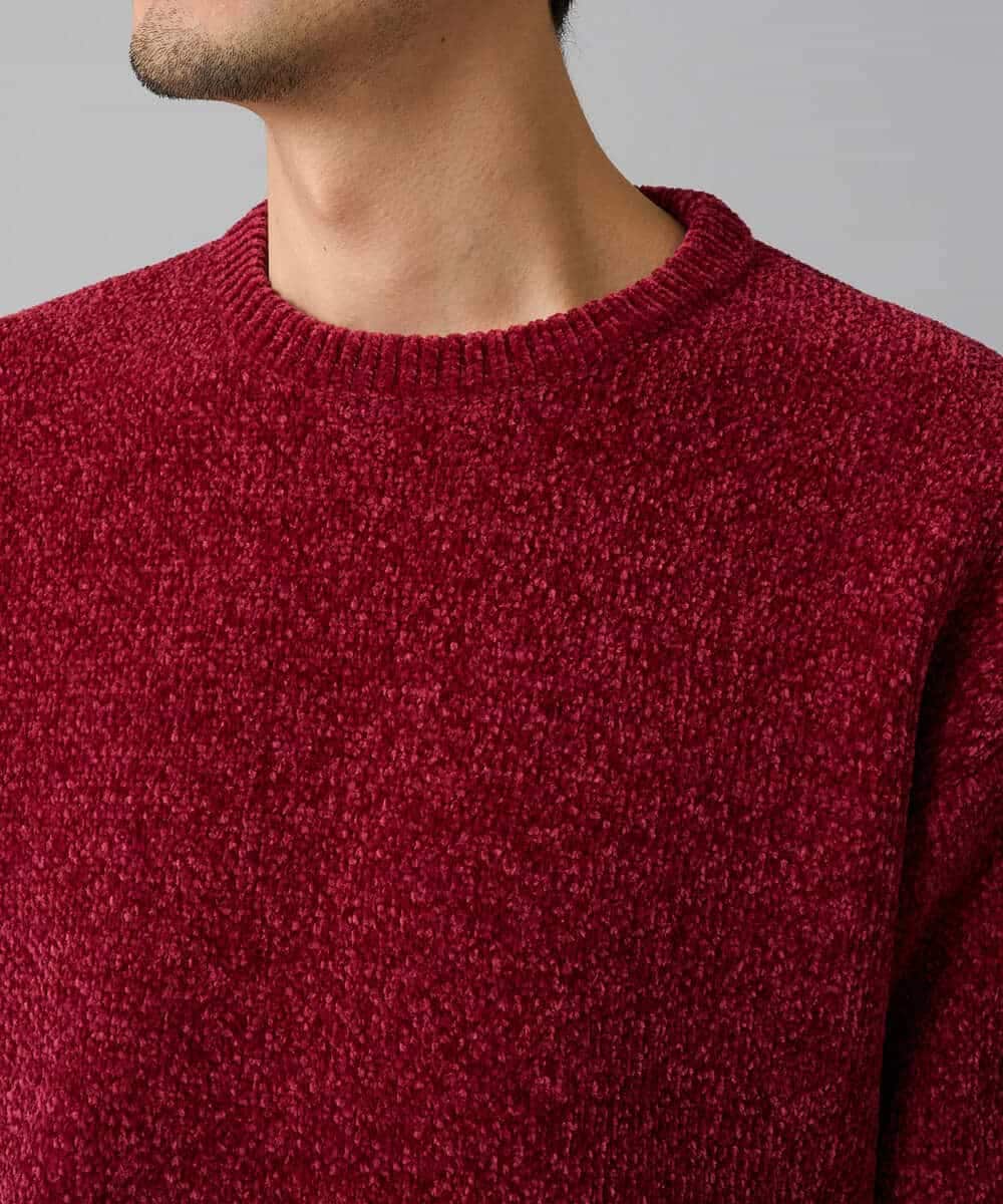 KHFAD01059 a.v.v MEN(アー・ヴェ・ヴェ) 【手洗い】モールクルーネックニット ダークグレー