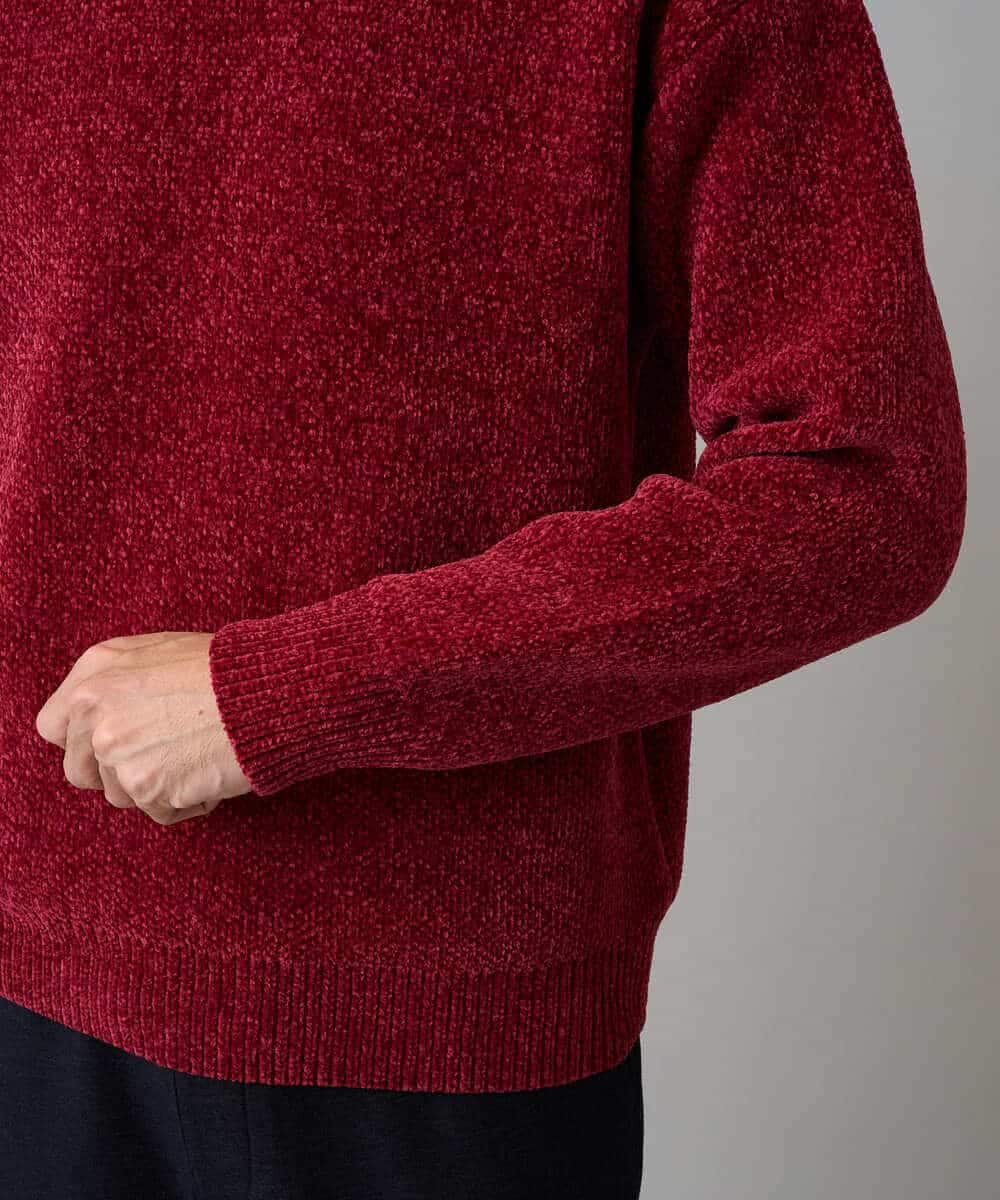 KHFAD01059 a.v.v MEN(アー・ヴェ・ヴェ) 【手洗い】モールクルーネックニット ダークグレー