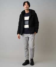 KHFAD03054 a.v.v MEN(アー・ヴェ・ヴェ) 【洗濯機で洗える】モールランダムボーダークルーネックニット ブラック系