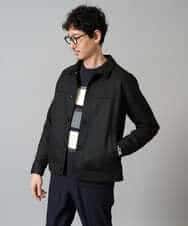 KHFAD03054 a.v.v MEN(アー・ヴェ・ヴェ) 【洗濯機で洗える】モールボーダークルーネックニット ブラック系