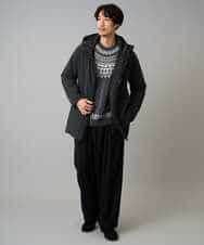 KHFAD24069 a.v.v MEN(アー・ヴェ・ヴェ) 【洗える】モール求心柄クルーネックニット ダークグレー