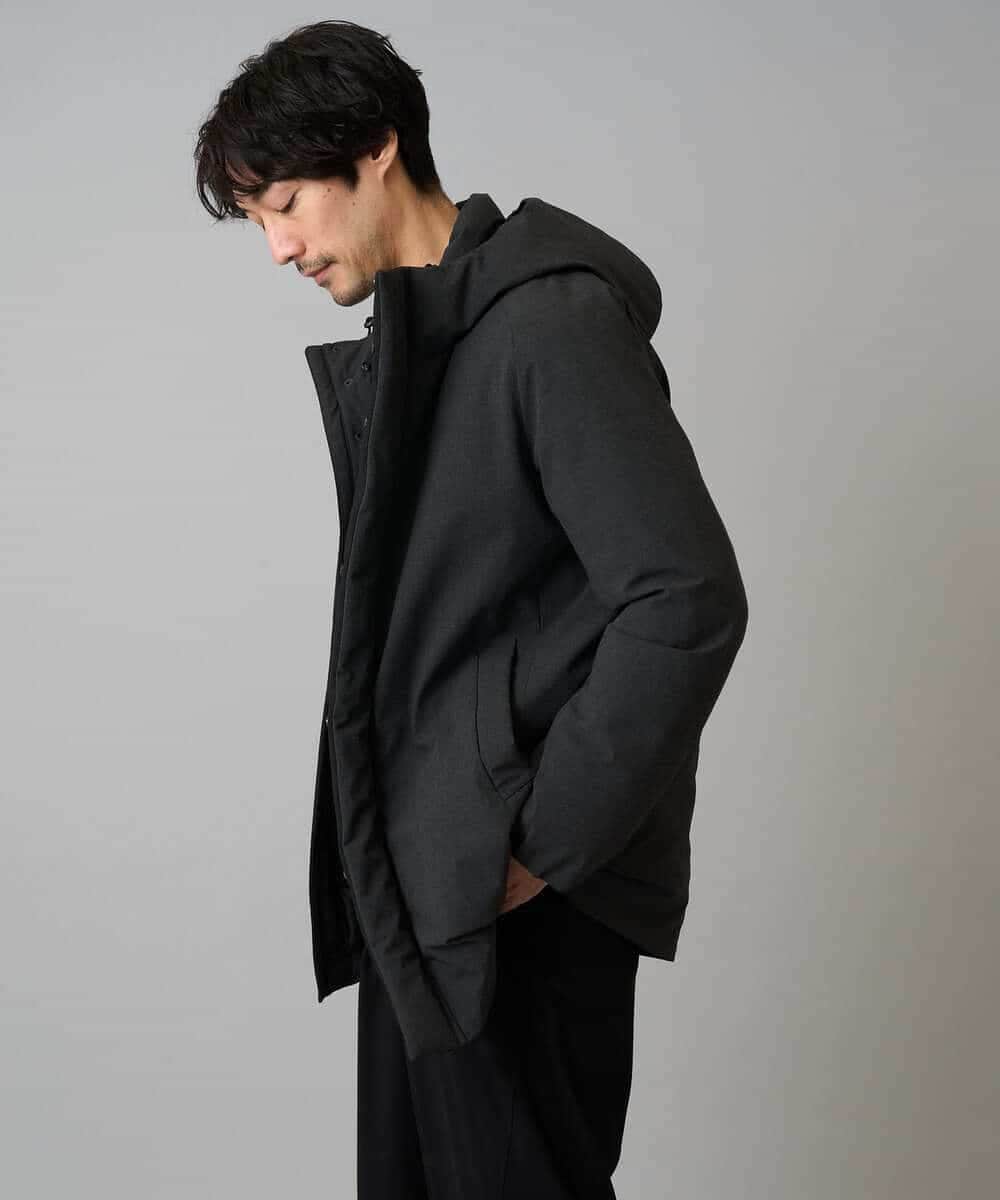 KHFAD24069 a.v.v MEN(アー・ヴェ・ヴェ) 【洗える】モール求心柄クルーネックニット ダークグレー