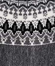 KHFAD24069 a.v.v MEN(アー・ヴェ・ヴェ) 【洗える】モール求心柄クルーネックニット ダークグレー