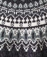 KHFAD24069 a.v.v MEN(アー・ヴェ・ヴェ) 【洗える】モール求心柄クルーネックニット ダークグレー