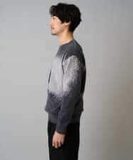 KHFAD25079 a.v.v MEN(アー・ヴェ・ヴェ) 【洗濯機で洗える】モールジャカードボカシ柄ニット グレー系