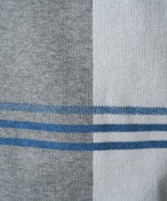 KHFAD26069 a.v.v MEN(アー・ヴェ・ヴェ) 【洗濯機で洗える】チェックジャカードクルーネックニット グレー