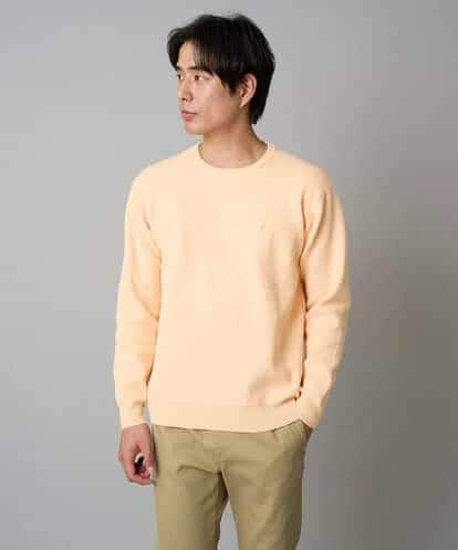 KHFAD40049 a.v.v MEN 【洗濯機で洗える】ジャカードクルーネックニット