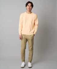 KHFAD40049 a.v.v MEN(アー・ヴェ・ヴェ) 【洗濯機で洗える】ジャカードクルーネックニット ラベンダー