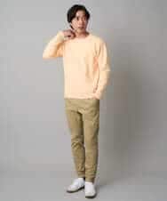 KHFAD40049 a.v.v MEN(アー・ヴェ・ヴェ) 【洗濯機で洗える】ジャカードクルーネックニット ラベンダー