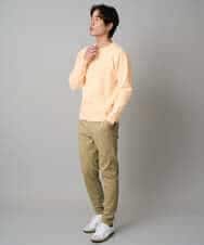 KHFAD40049 a.v.v MEN(アー・ヴェ・ヴェ) 【洗濯機で洗える】ジャカードクルーネックニット ラベンダー