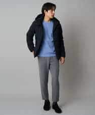 KHFAD40049 a.v.v MEN(アー・ヴェ・ヴェ) 【洗濯機で洗える】ジャカードクルーネックニット ラベンダー