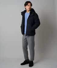 KHFAD40049 a.v.v MEN(アー・ヴェ・ヴェ) 【洗濯機で洗える】ジャカードクルーネックニット ラベンダー