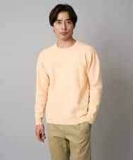 KHFAD40049 a.v.v MEN(アー・ヴェ・ヴェ) 【洗濯機で洗える】ジャカードクルーネックニット ラベンダー