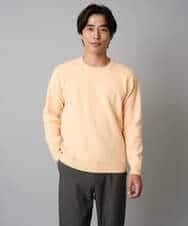 KHFAD40049 a.v.v MEN(アー・ヴェ・ヴェ) 【洗濯機で洗える】ジャカードクルーネックニット ラベンダー