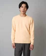 KHFAD40049 a.v.v MEN(アー・ヴェ・ヴェ) 【洗濯機で洗える】ジャカードクルーネックニット ラベンダー