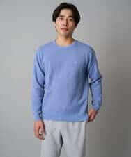 KHFAD40049 a.v.v MEN(アー・ヴェ・ヴェ) 【洗濯機で洗える】ジャカードクルーネックニット ラベンダー