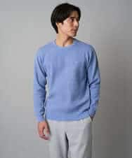 KHFAD40049 a.v.v MEN(アー・ヴェ・ヴェ) 【洗濯機で洗える】ジャカードクルーネックニット ラベンダー