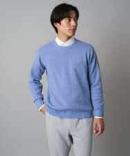 KHFAD40049 a.v.v MEN(アー・ヴェ・ヴェ) 【洗濯機で洗える】ジャカードクルーネックニット ラベンダー