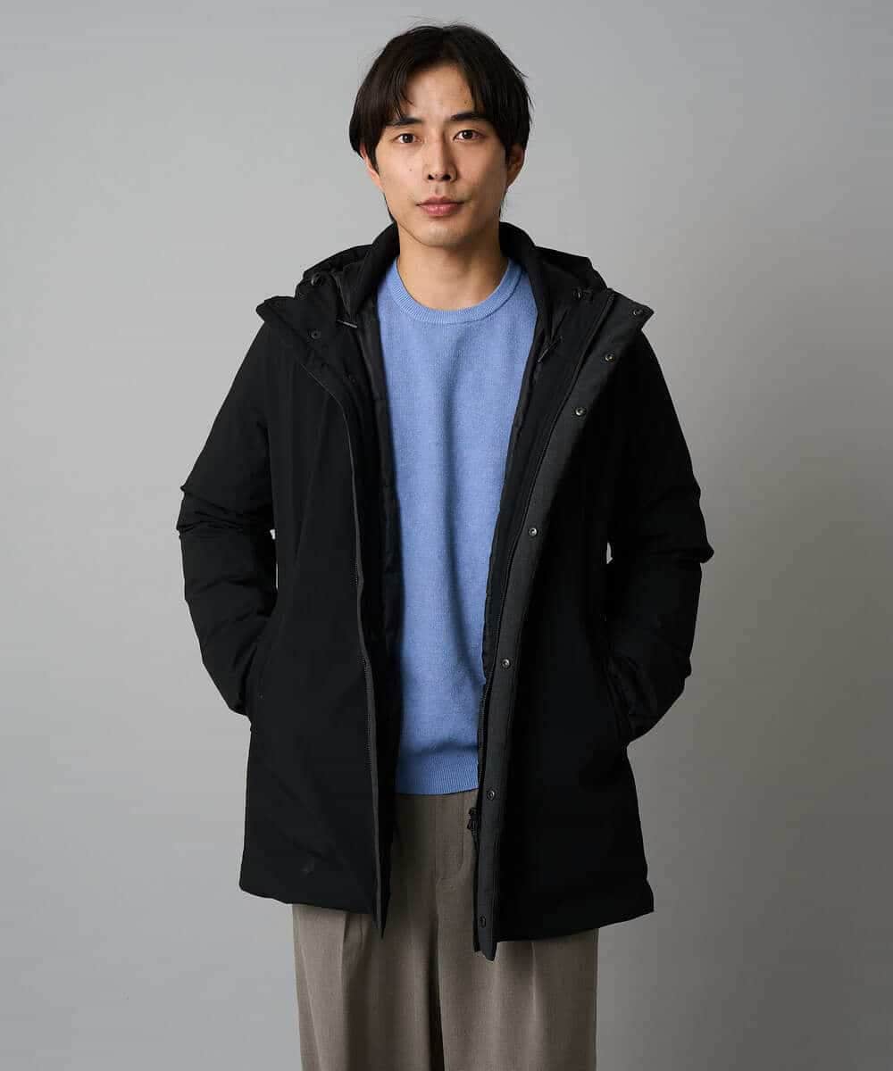 KHFAD40049 a.v.v MEN(アー・ヴェ・ヴェ) 【洗濯機で洗える】ジャカードクルーネックニット ラベンダー