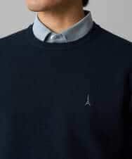 KHFAD40049 a.v.v MEN(アー・ヴェ・ヴェ) 【洗濯機で洗える】ジャカードクルーネックニット ラベンダー