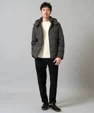 KHFAD60049 a.v.v MEN(アー・ヴェ・ヴェ) 【洗濯機で洗える】ワンポイント刺繍ボートネックニット アイボリー