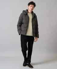 KHFAD60049 a.v.v MEN(アー・ヴェ・ヴェ) 【洗濯機で洗える】ワンポイント刺繍ボートネックニット アイボリー