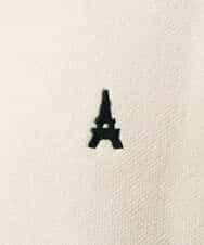 KHFAD60049 a.v.v MEN(アー・ヴェ・ヴェ) 【洗濯機で洗える】ワンポイント刺繍ボートネックニット アイボリー