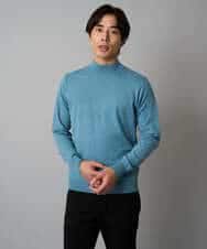 KHFAD70059 a.v.v MEN(アー・ヴェ・ヴェ) 【洗える】14ゲージスマートモックネックニット〈ON/OFF SERIES〉 グリーン