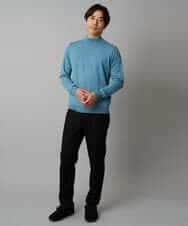 KHFAD70059 a.v.v MEN(アー・ヴェ・ヴェ) 【洗える】14ゲージスマートモックネックニット〈ON/OFF SERIES〉 ブラック