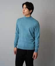 KHFAD70059 a.v.v MEN(アー・ヴェ・ヴェ) 【洗える】14ゲージスマートモックネックニット〈ON/OFF SERIES〉 ブラック