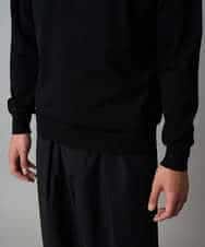 KHFAD70059 a.v.v MEN(アー・ヴェ・ヴェ) 【洗える】14ゲージスマートモックネックニット〈ON/OFF SERIES〉 ブラック