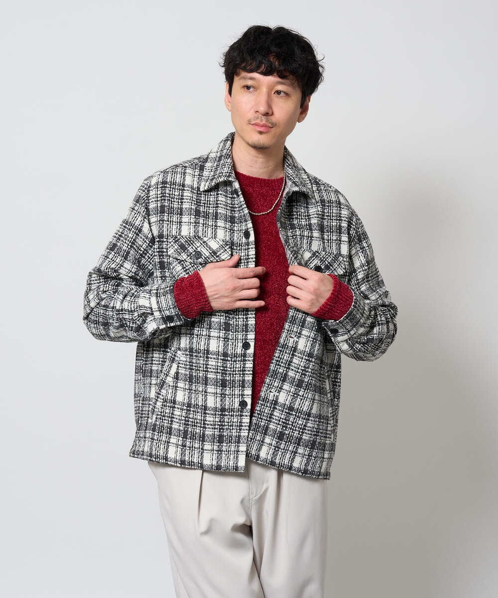 KHFAG01059 a.v.v MEN(アー・ヴェ・ヴェ) ROYALモール クルーネックニット ダークグレー