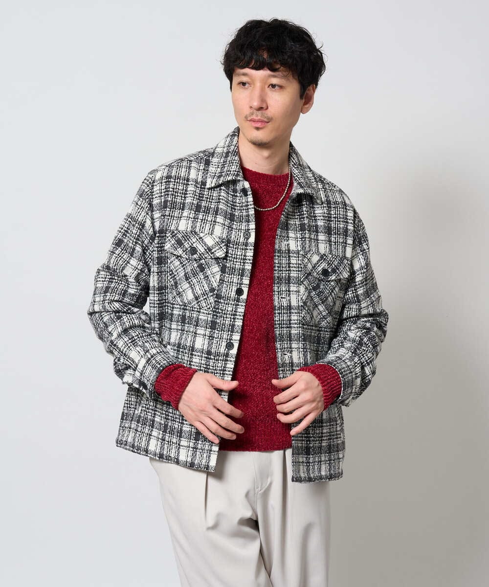 KHFAG01059 a.v.v MEN(アー・ヴェ・ヴェ) ROYALモール クルーネックニット ダークグレー